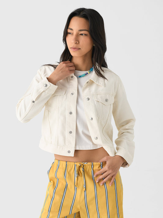 Re/Done Women's Baby Trucker Jacket