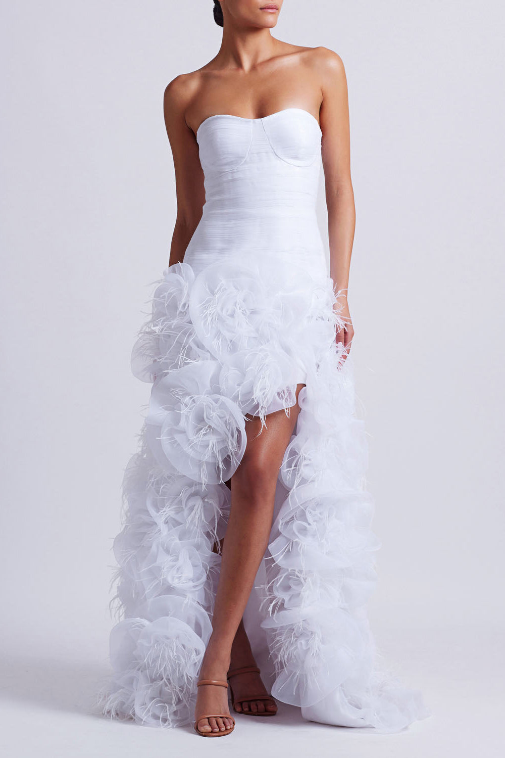 HAND-EMBROIDERED STRAPLESS GOWN (EXCLUSIVE)