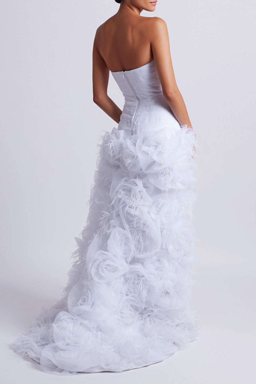 HAND-EMBROIDERED STRAPLESS GOWN (EXCLUSIVE)