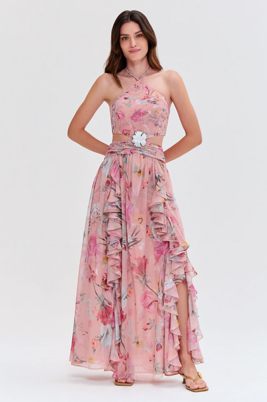 LILY FLOWER CUT OUT DRESS