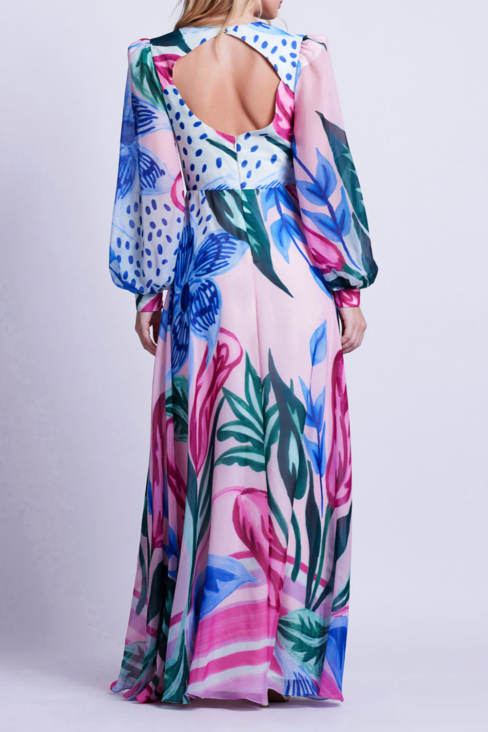 Nova Flora Deep V Maxi Dress