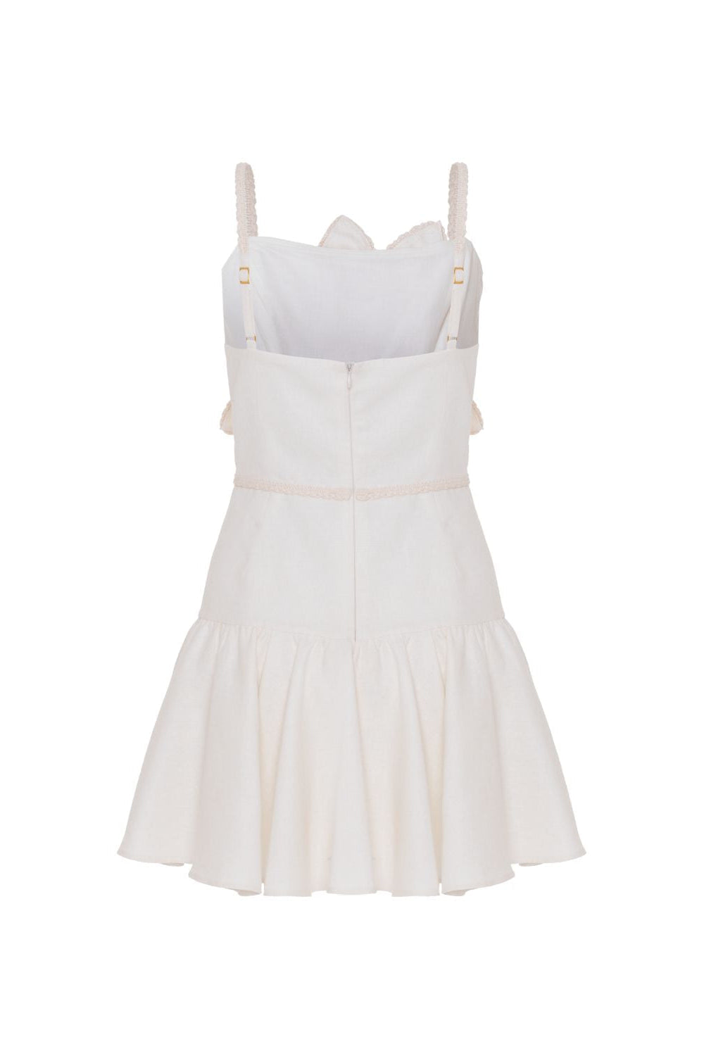 TROPIC LINEN FLOWER MINI DRESS