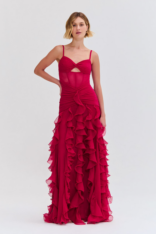SILK PLISSE MAXI DRESS