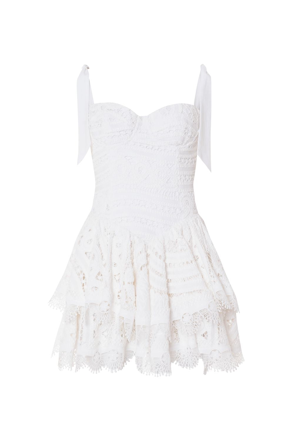 RHYTHMIC LACE MINI DRESS
