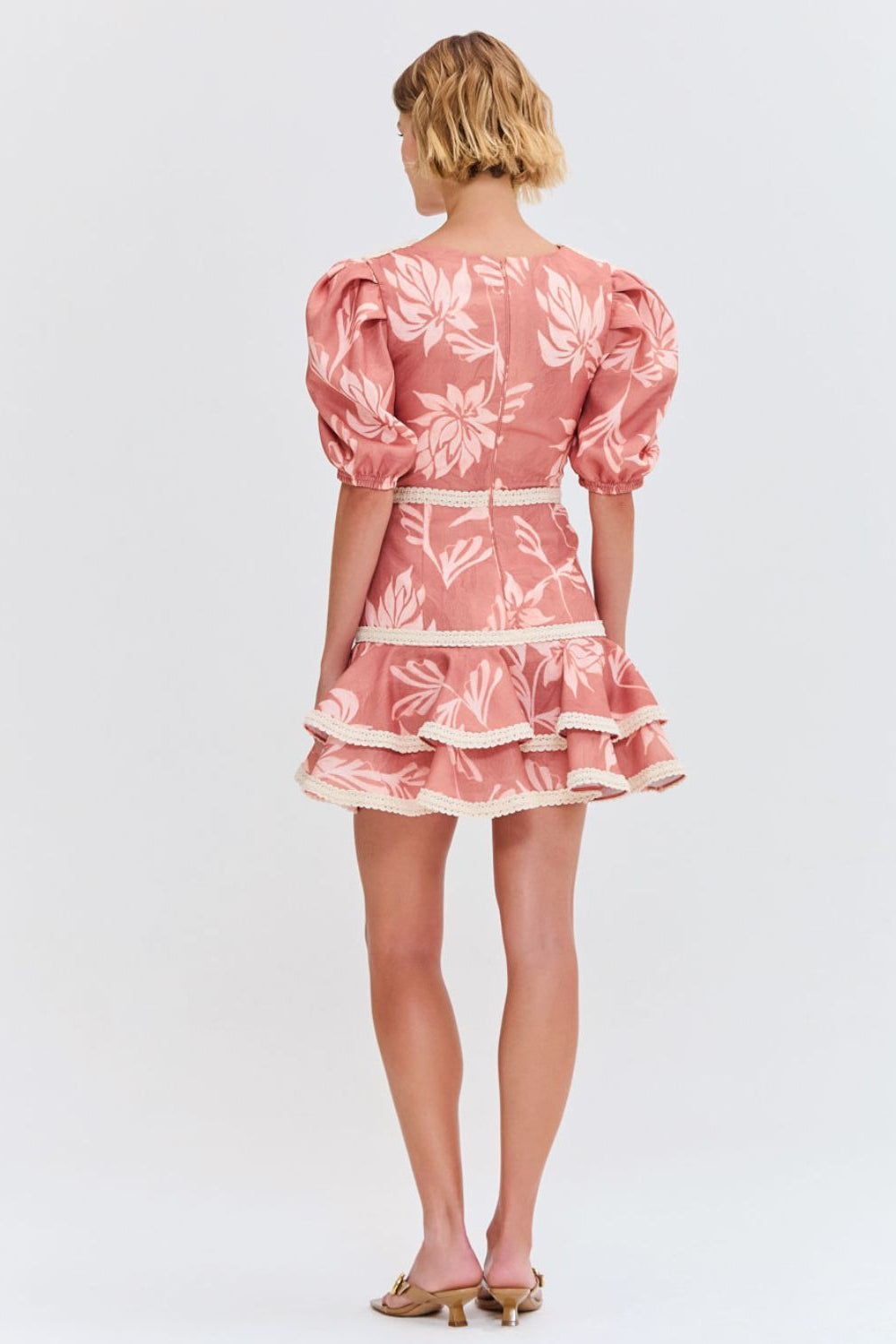 ARTICHOKE PUFF SLEEVE MINI DRESS