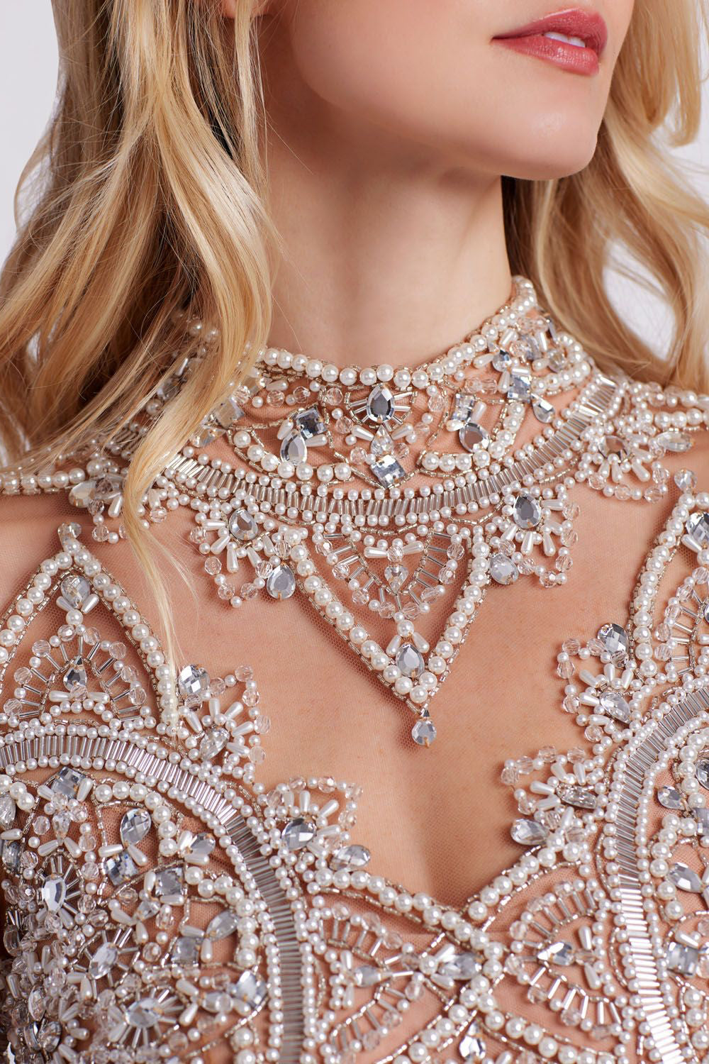 HAND BEADED TULLE COCKTAIL DRESS (EXCLUSIVE)