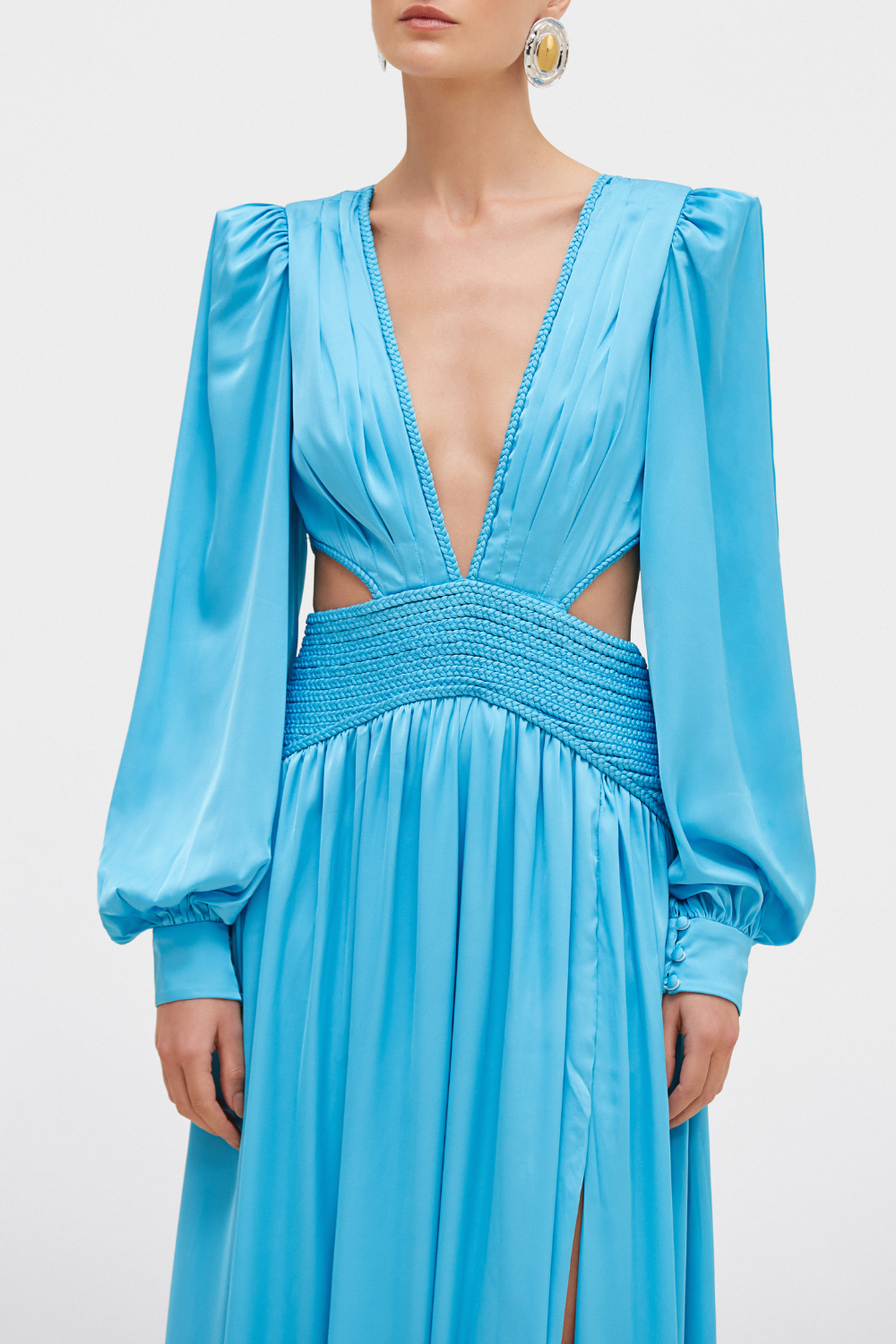 SATIN SUNSET LONG SLEEVE GOWN