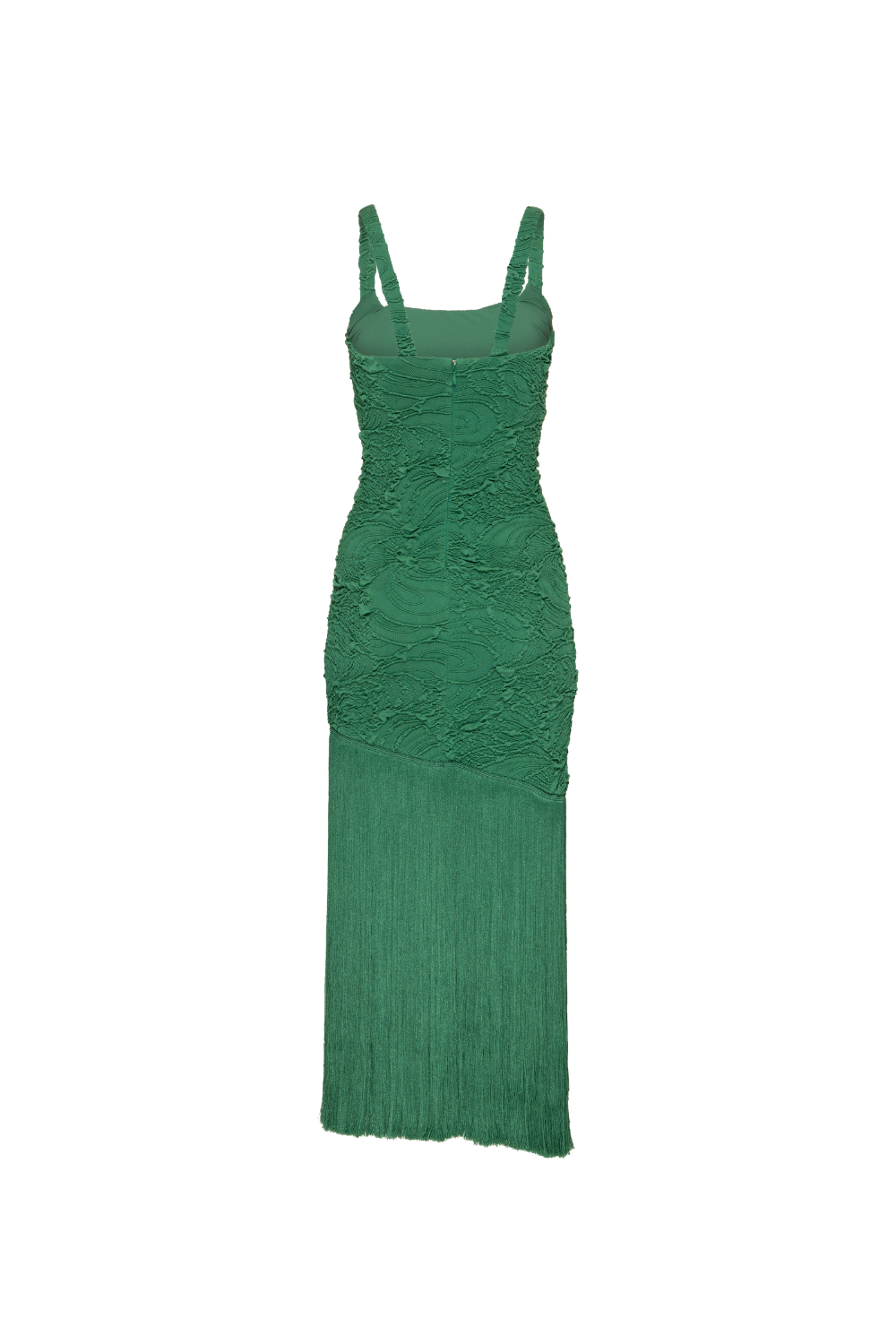 Jacquard Fringe Maxi Dress