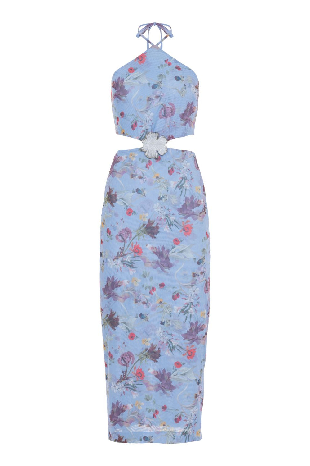 LILY FLOWER HALTERNECK DRESS