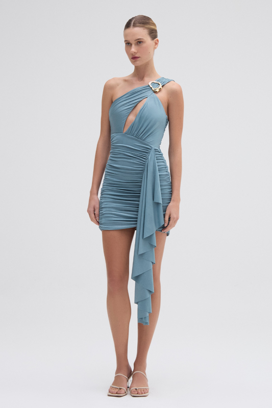 DUNE JERSEY ONE SHOULDER MINI DRESS