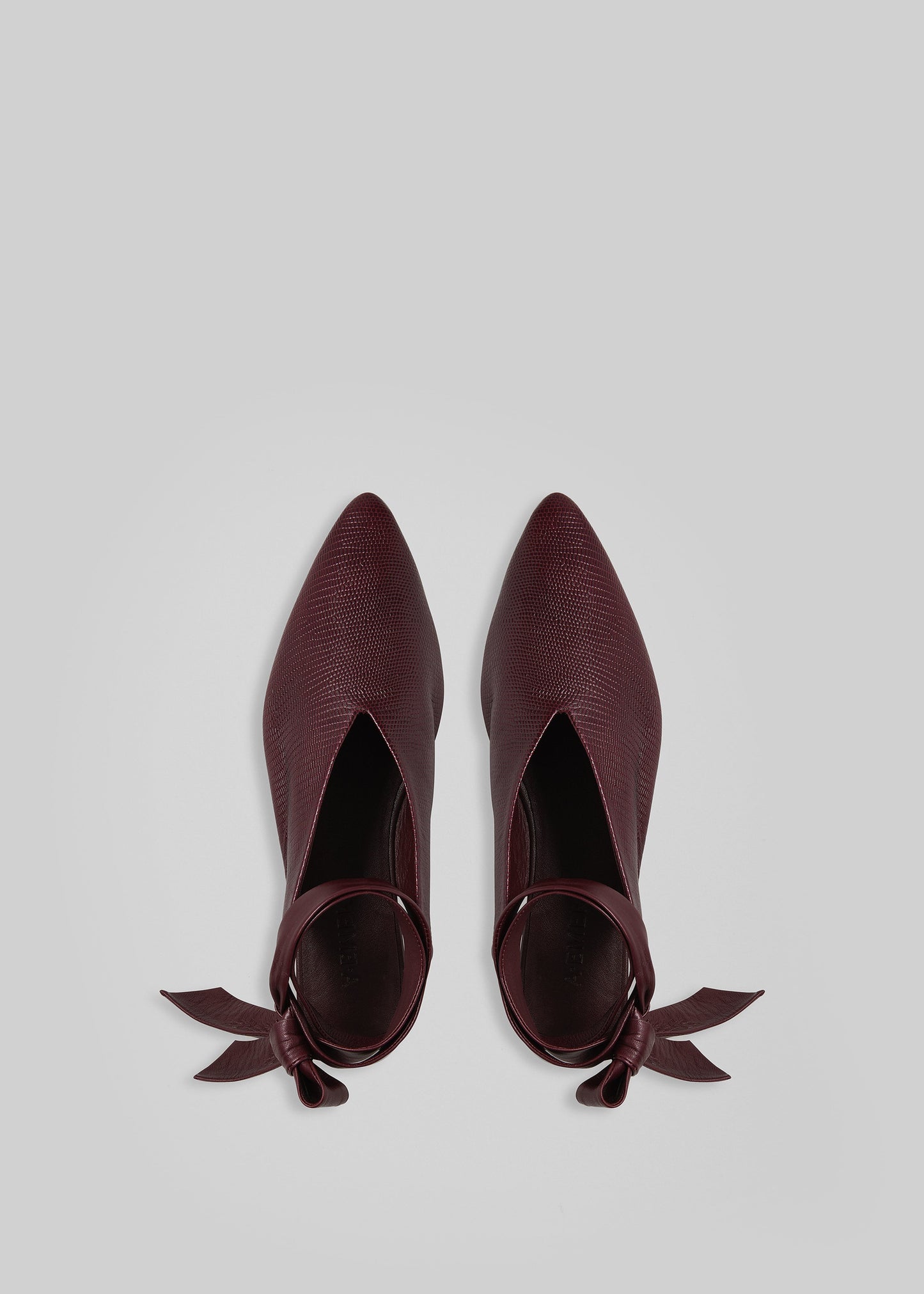 A.Emery The Maude Flats - Mulberry Embossed Lizard