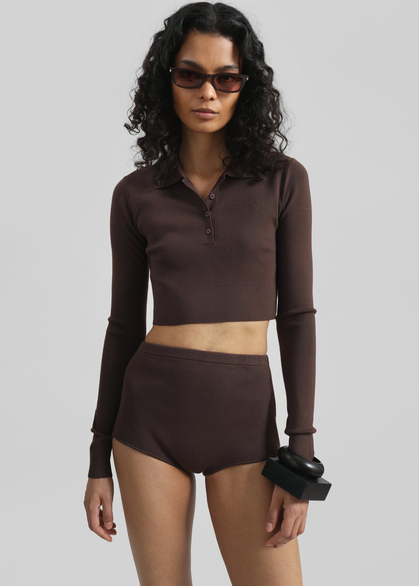 Alissa Knit Briefs - Brown