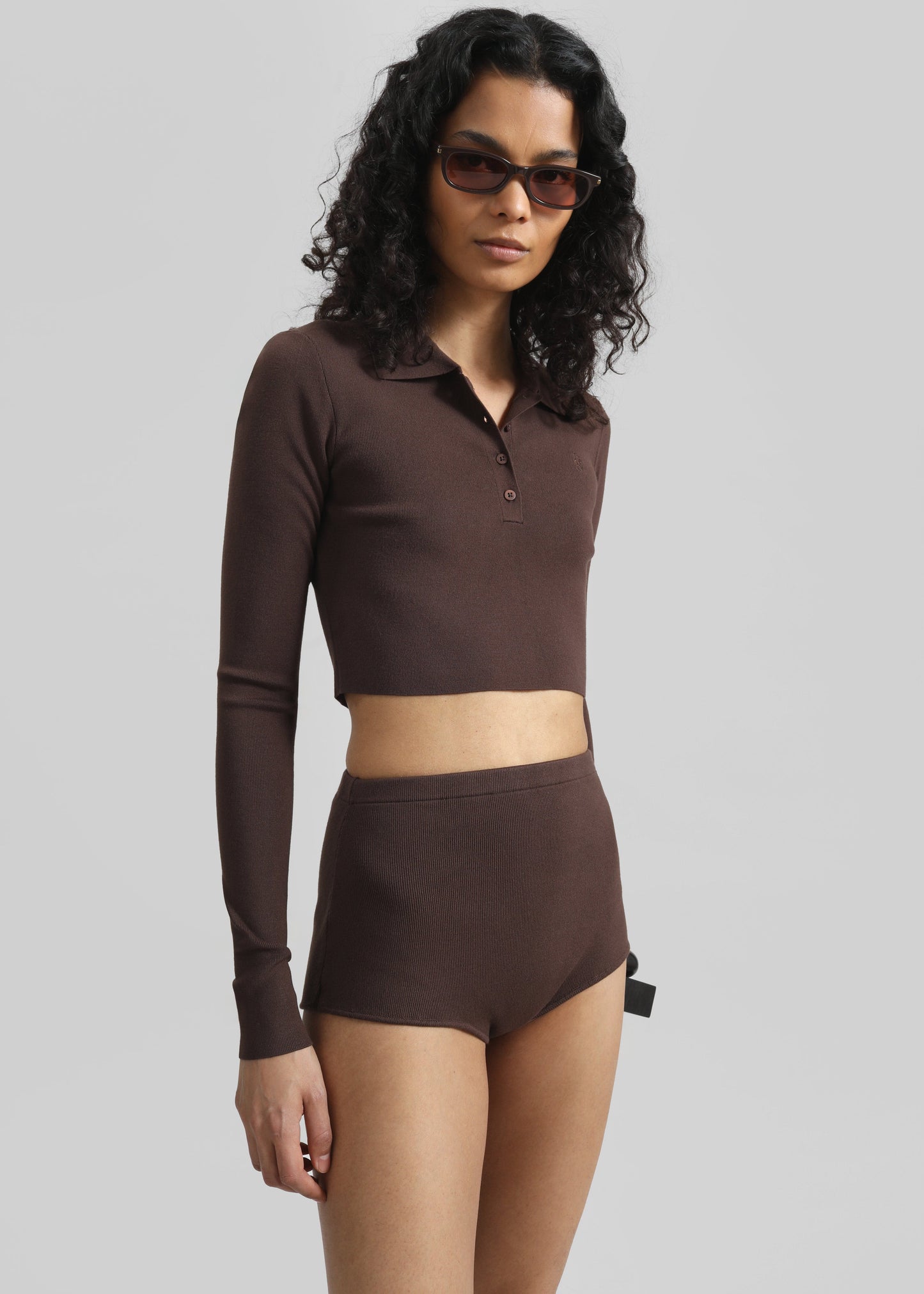 Alissa Knit Briefs - Brown