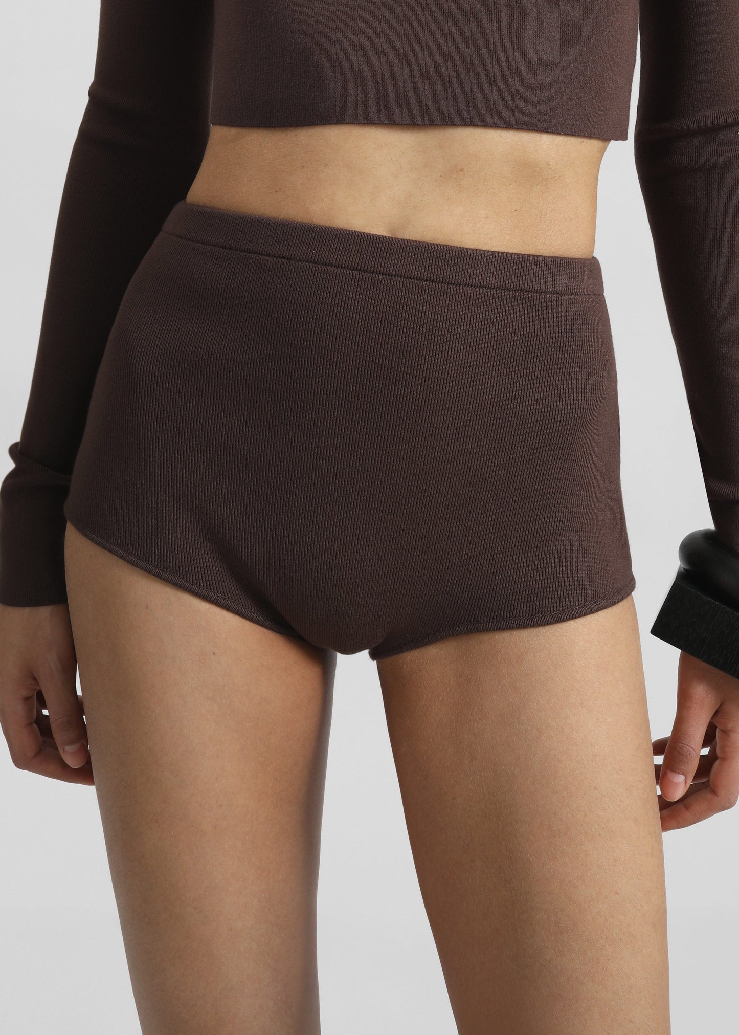 Alissa Knit Briefs - Brown