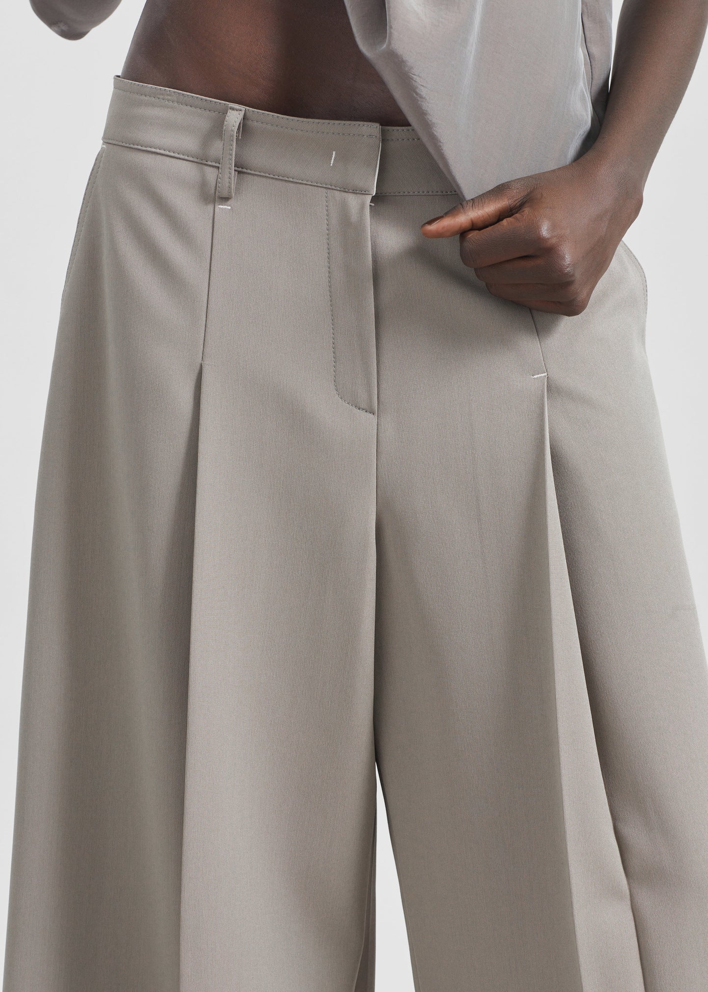 Ashbury Wide Trousers - Taupe