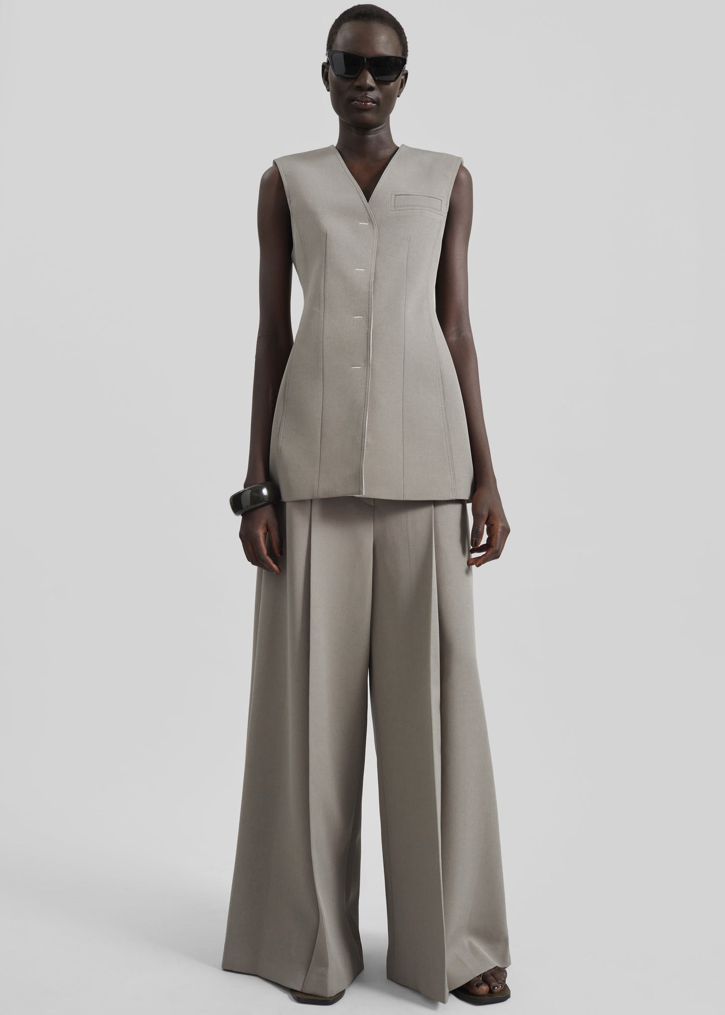 Ashbury Wide Trousers - Taupe