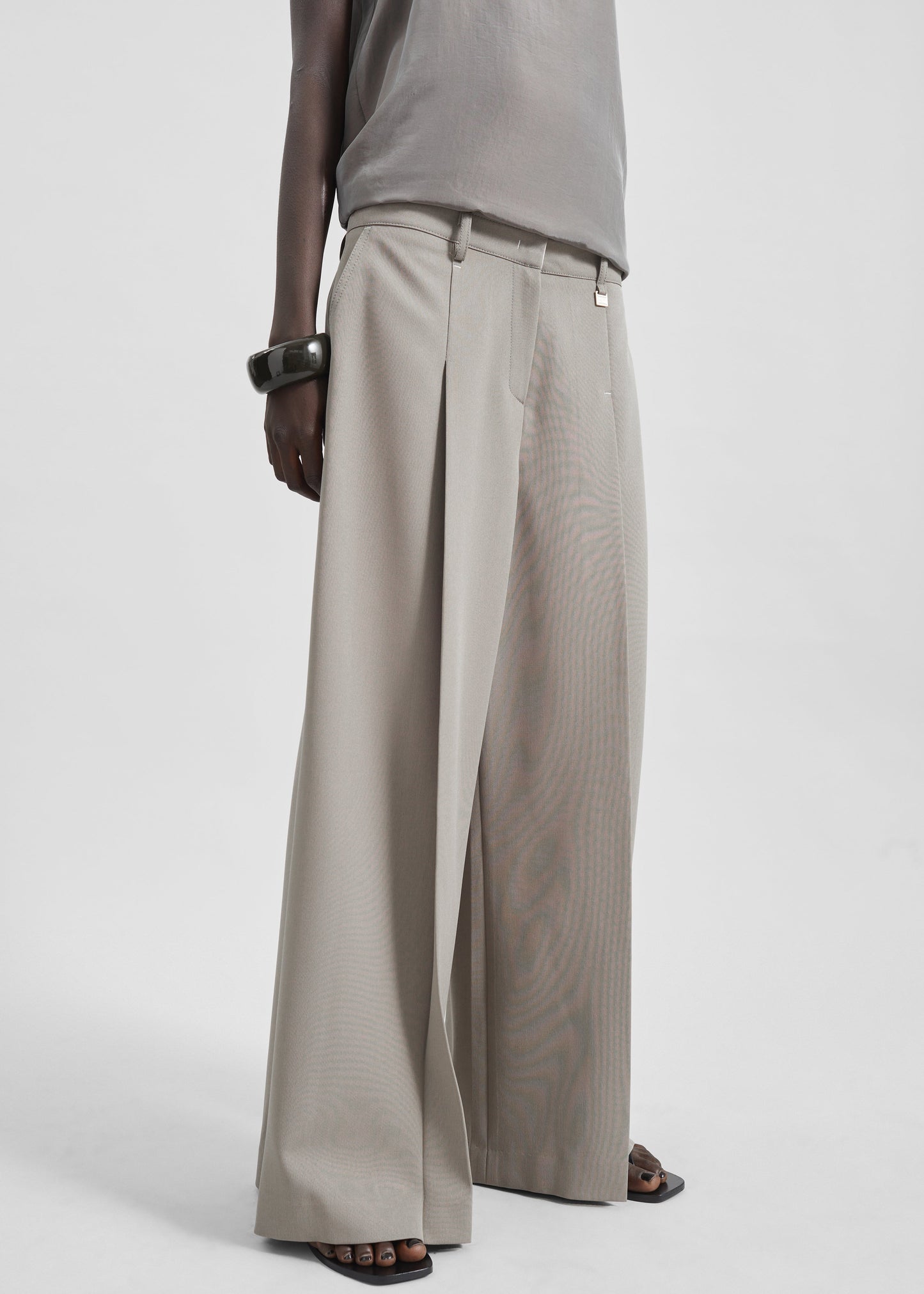 Ashbury Wide Trousers - Taupe