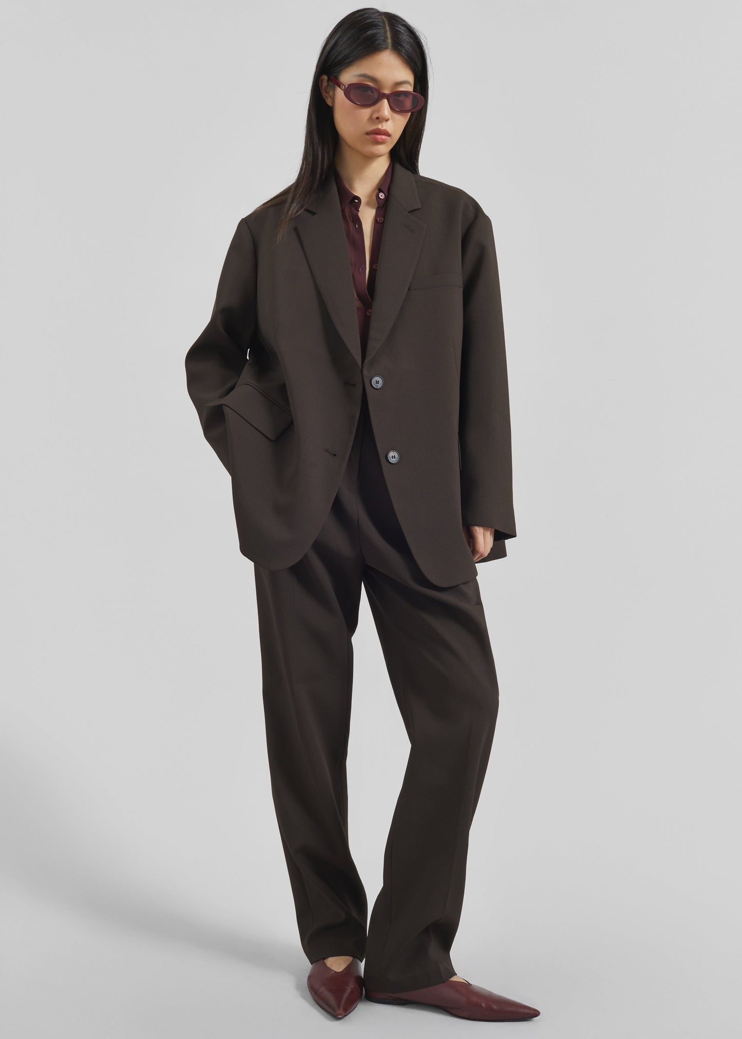 Bea Suit Pants - Dark Espresso