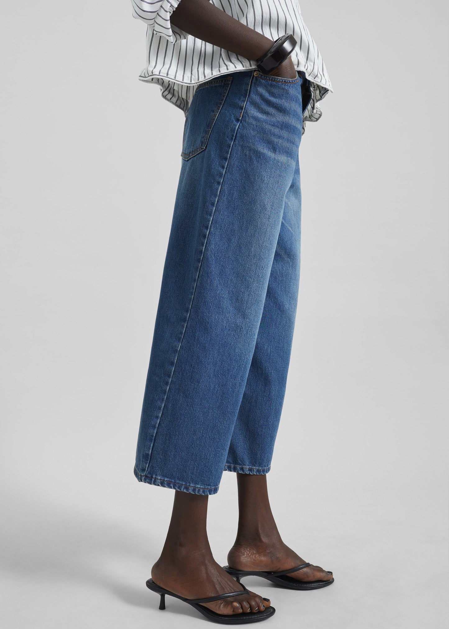 Besdon Denim Culottes - Medium Wash