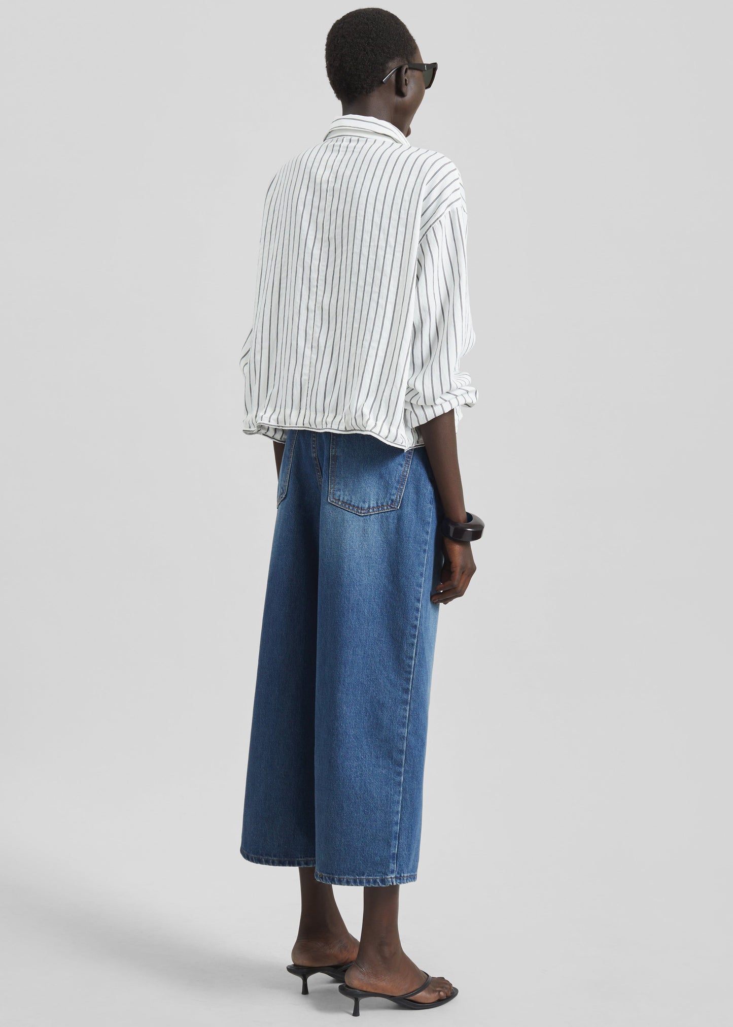Besdon Denim Culottes - Medium Wash