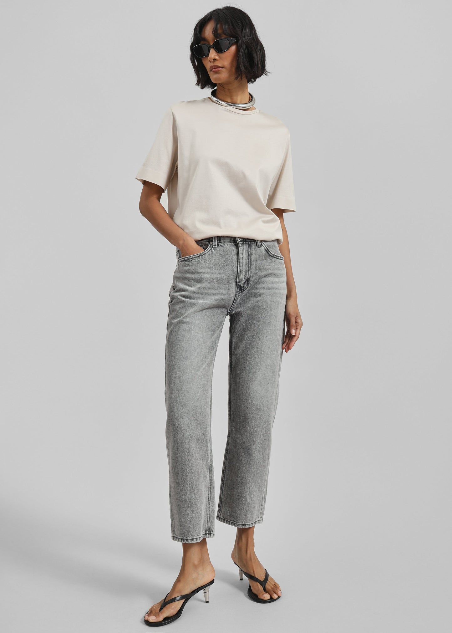 Brannor Straight Leg Jeans - Grey Wash