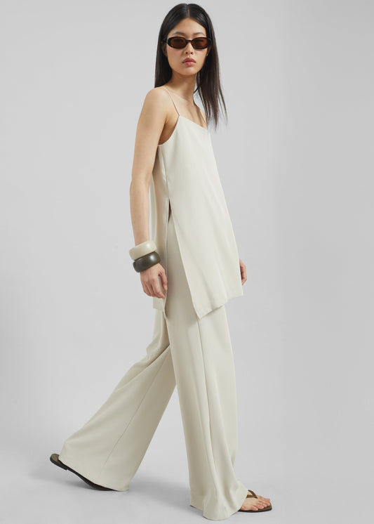 Celano Fluid Wide Pants - Light Beige