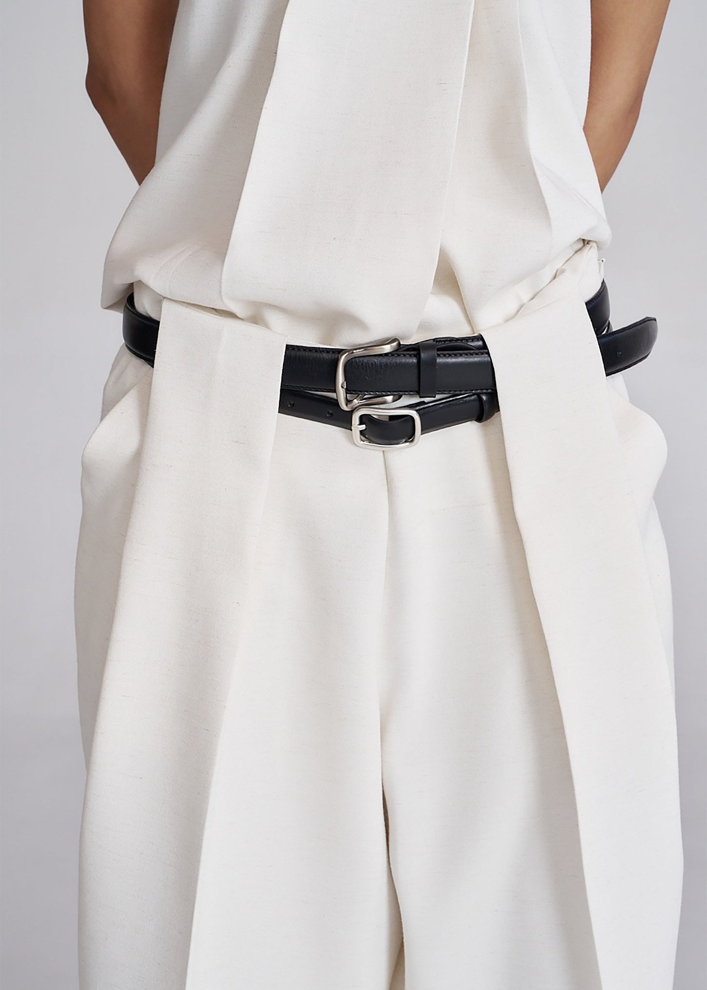 Corsham Pleated Trousers - White
