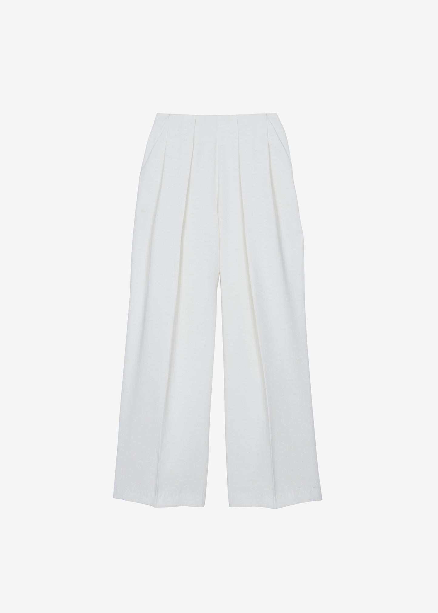 Corsham Pleated Trousers - White