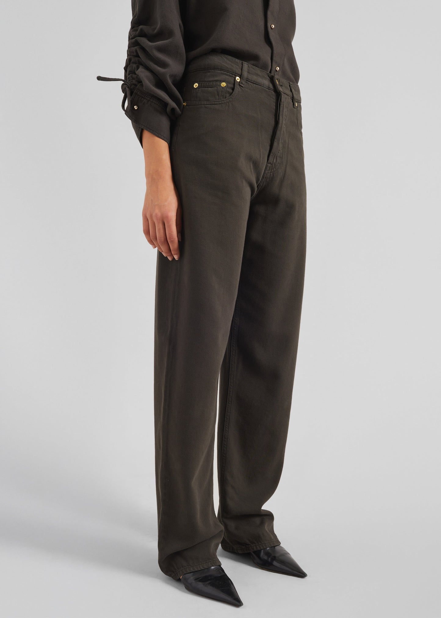 Darkpark Gale Relaxed Fit Denim - Dark Brown