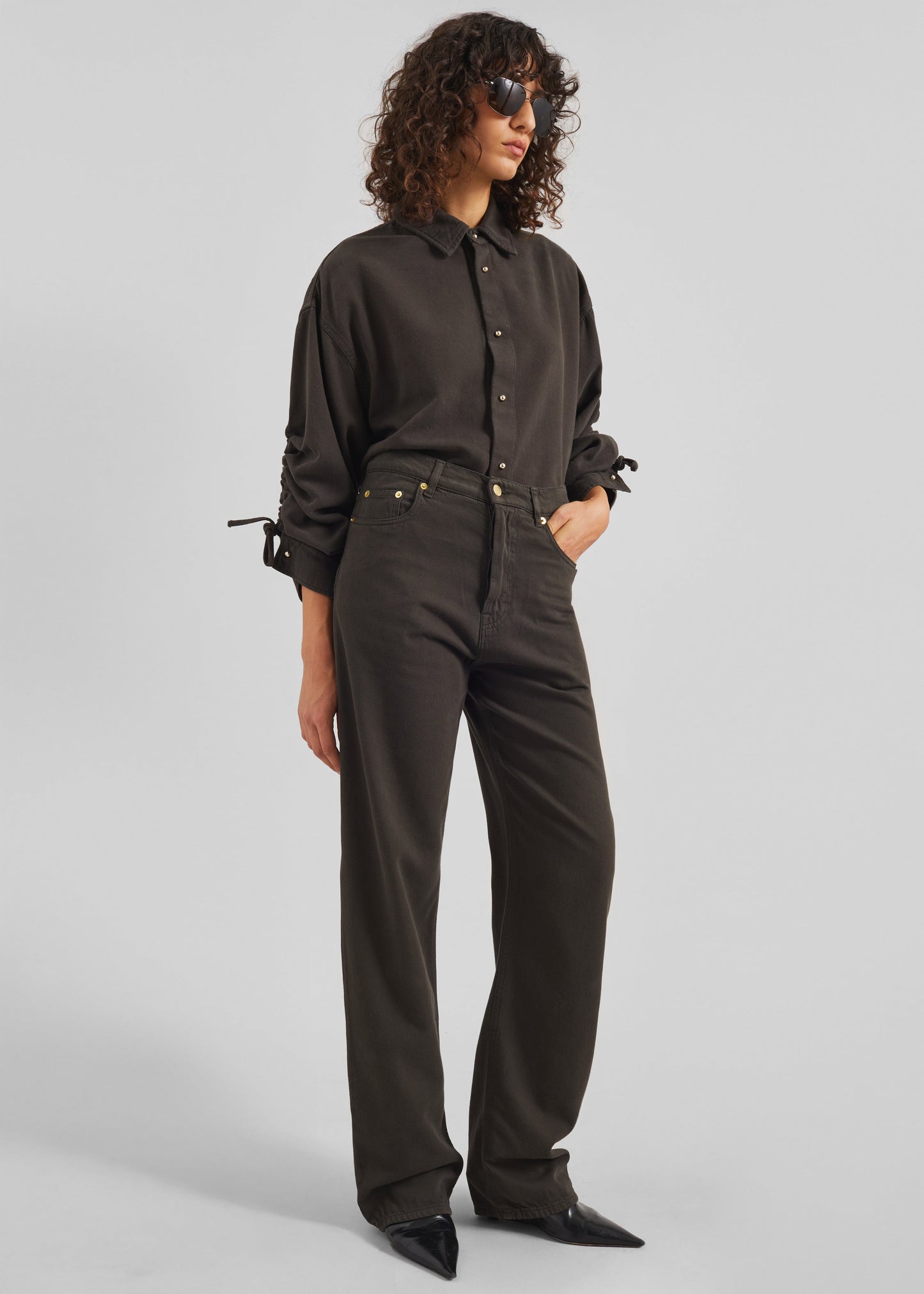 Darkpark Gale Relaxed Fit Denim - Dark Brown