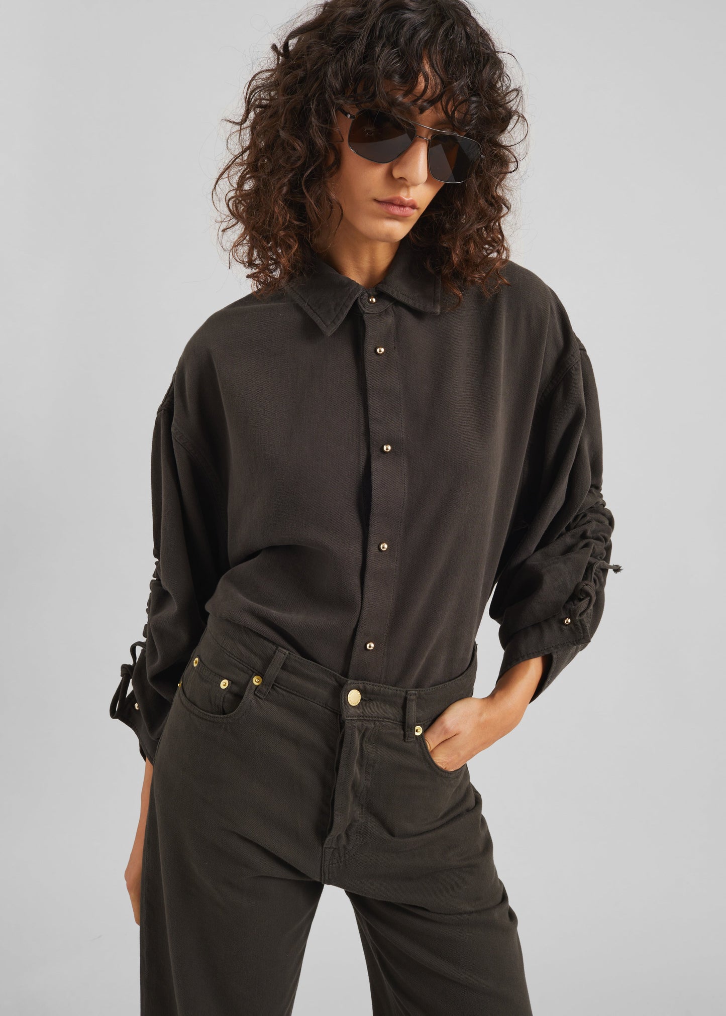 Darkpark Gale Relaxed Fit Denim - Dark Brown