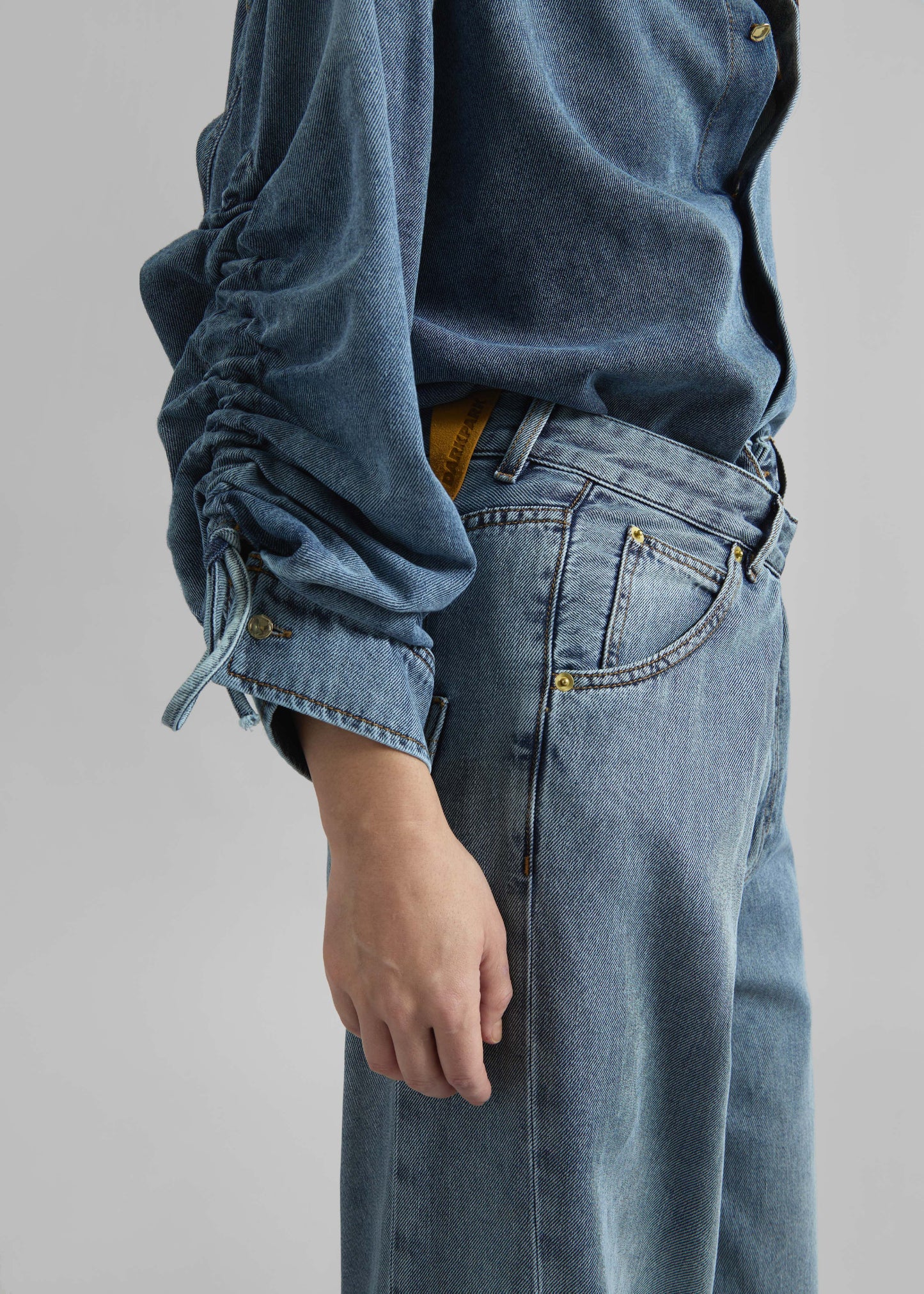 Darkpark Ines Fold Over Denim - San Fran Blue