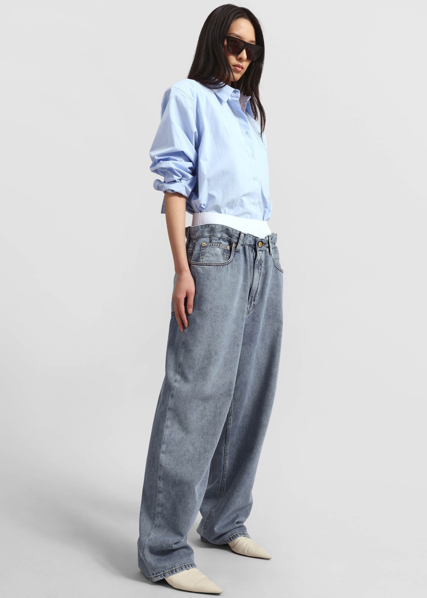 Darkpark Jane Elastic Waist Denim - San Fran Blue