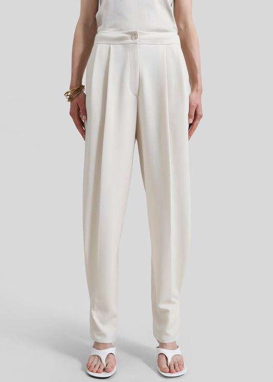 Dina Pleated Trousers - Cream