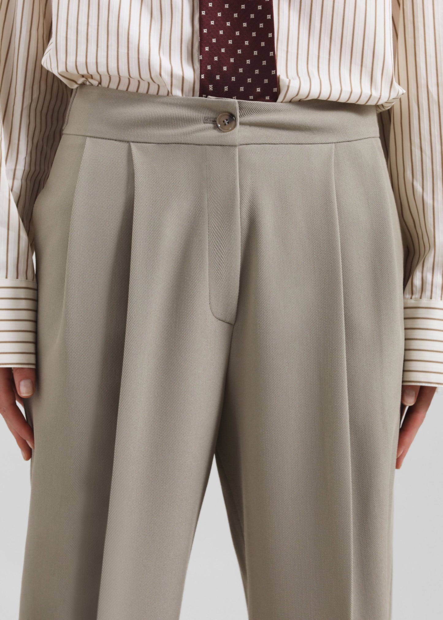 Dina Pleated Trousers - Light Taupe