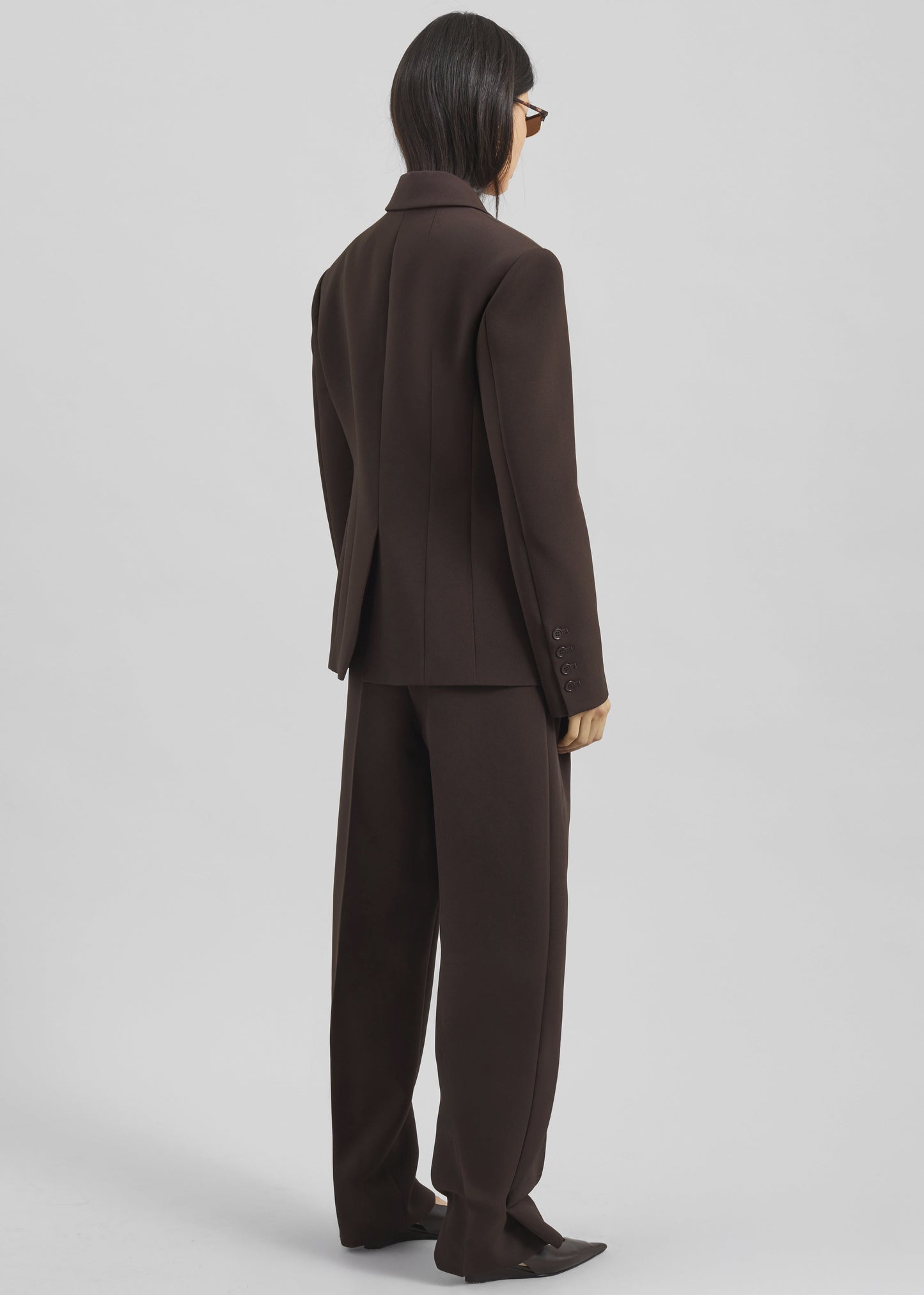 Doyer Pleated Trousers - Brown