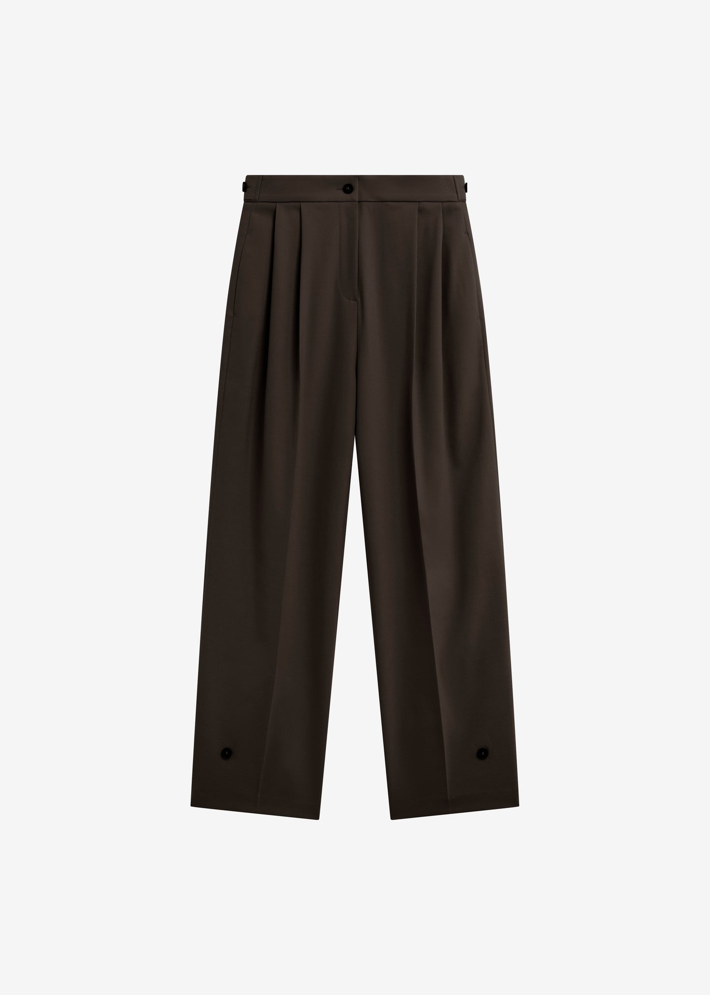 Doyer Pleated Trousers - Brown