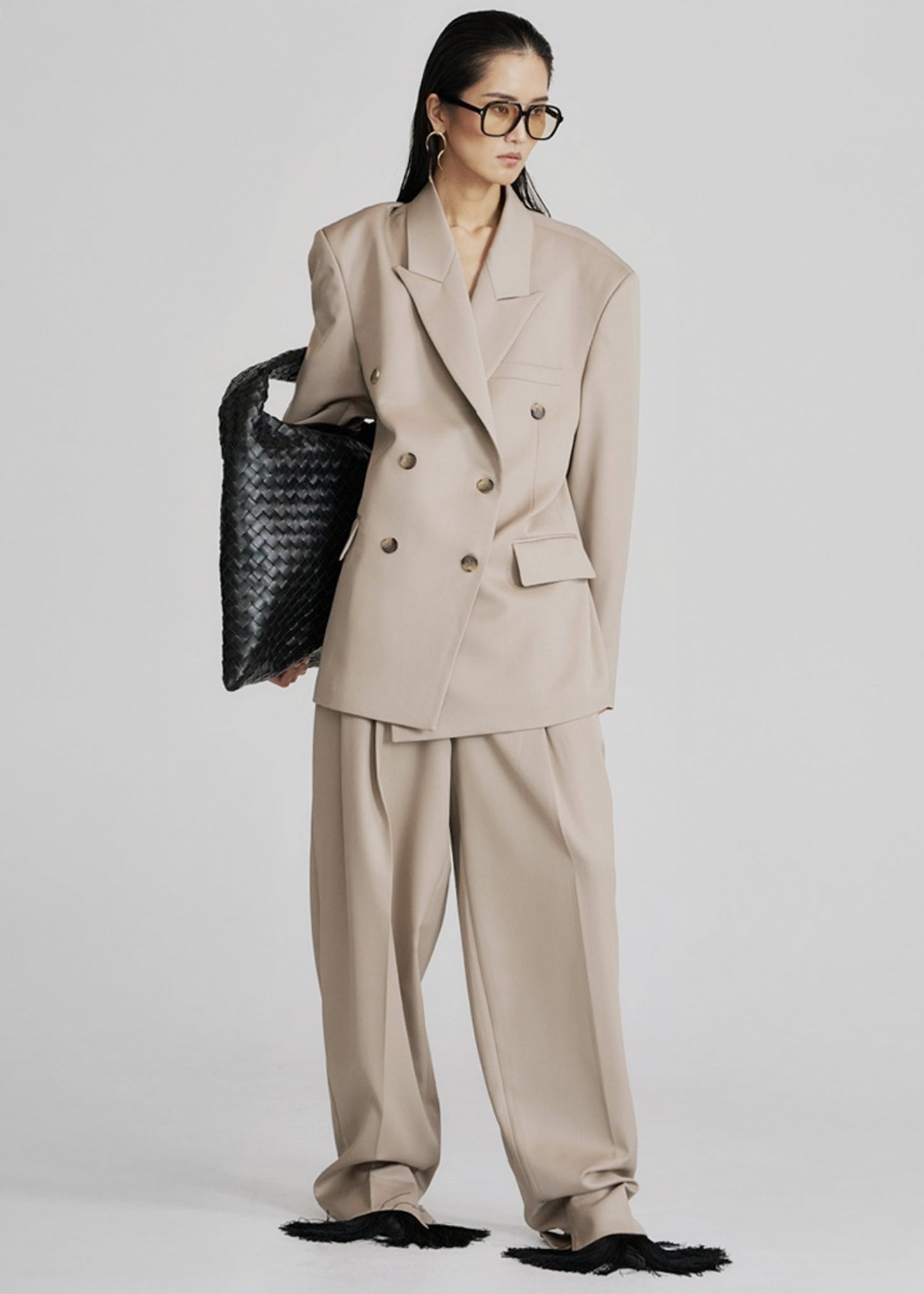 Dunbar Pleated Trousers - Taupe