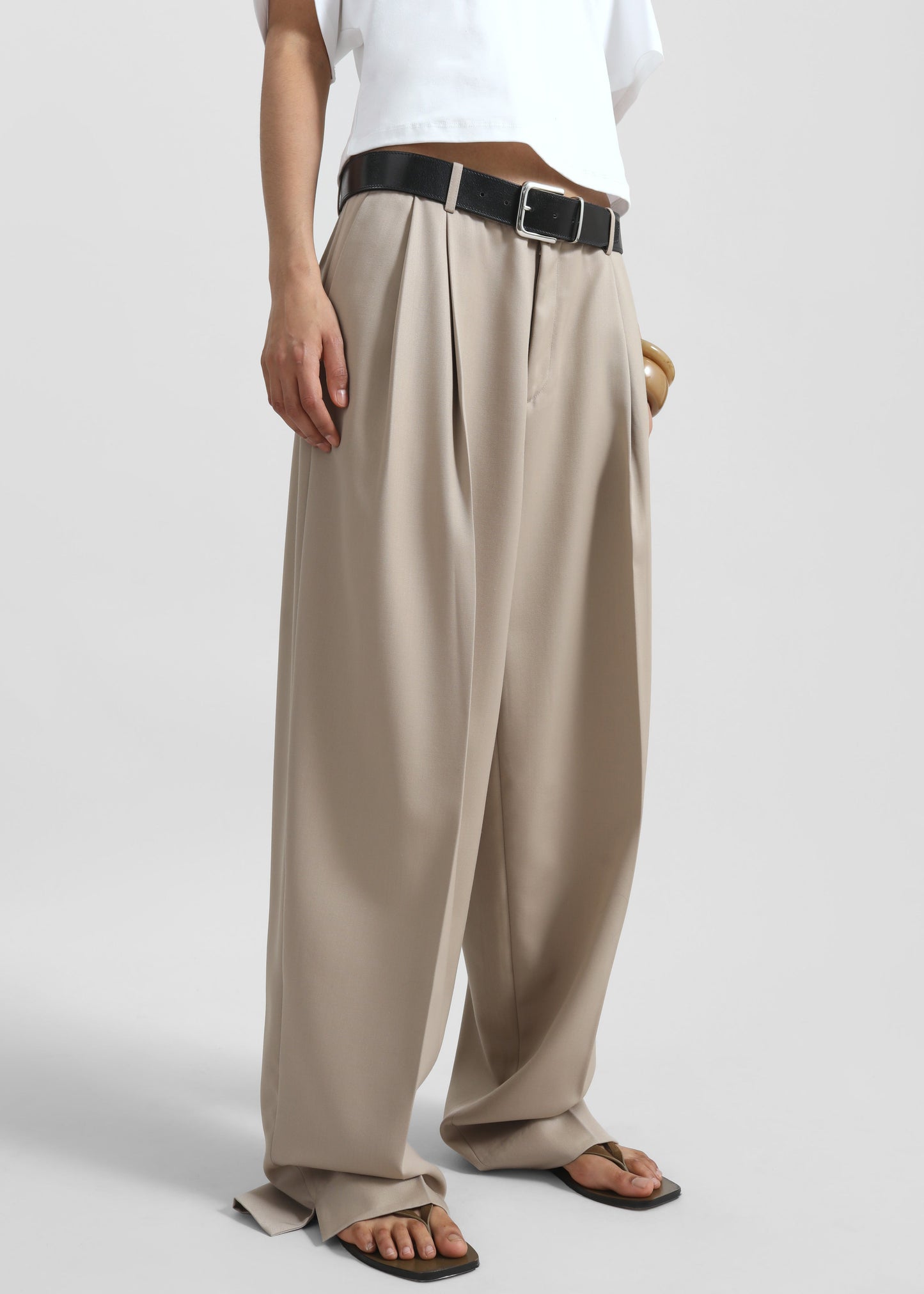 Dunbar Pleated Trousers - Taupe