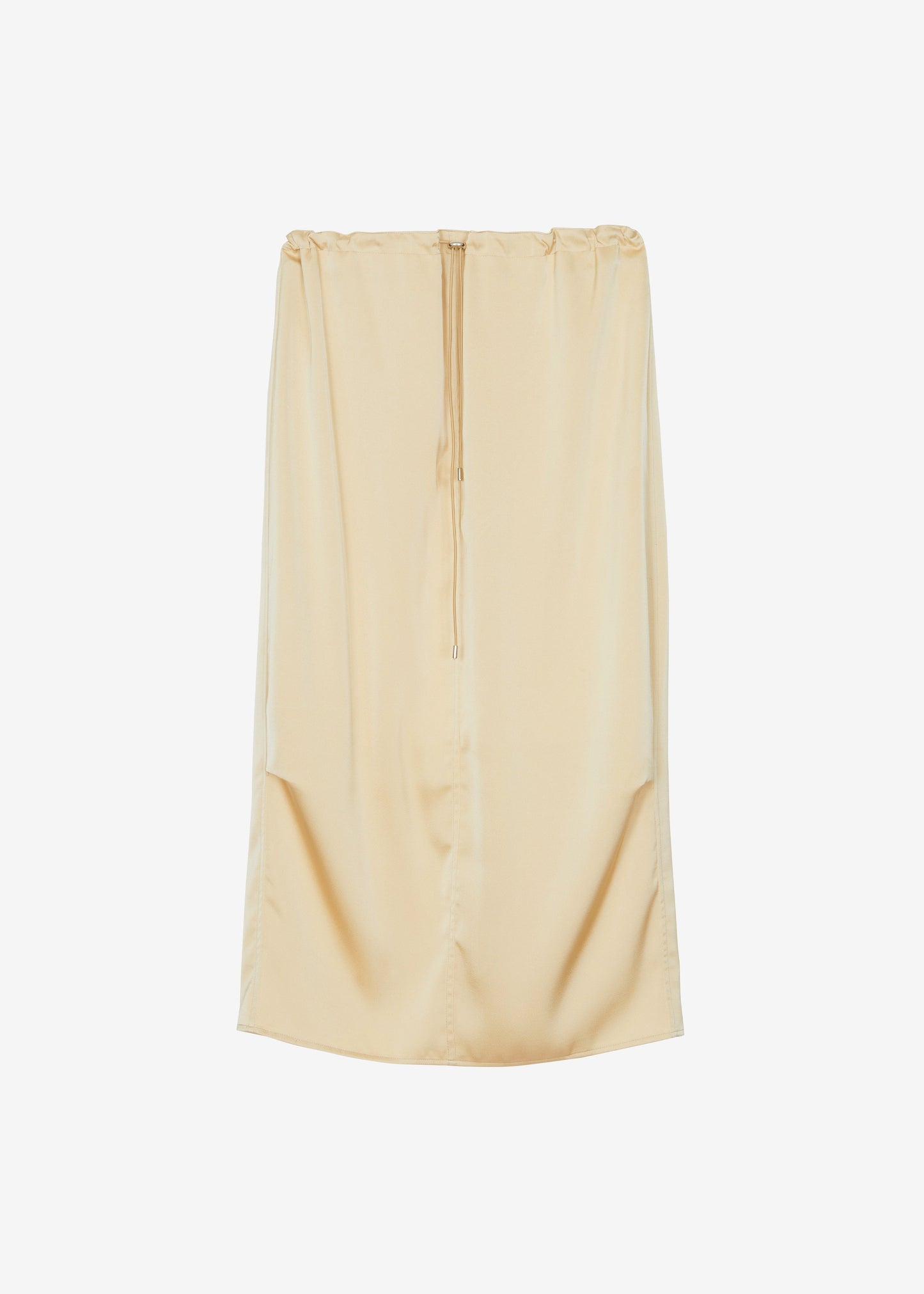 Elvas Satin Midi Skirt - Pale Yellow