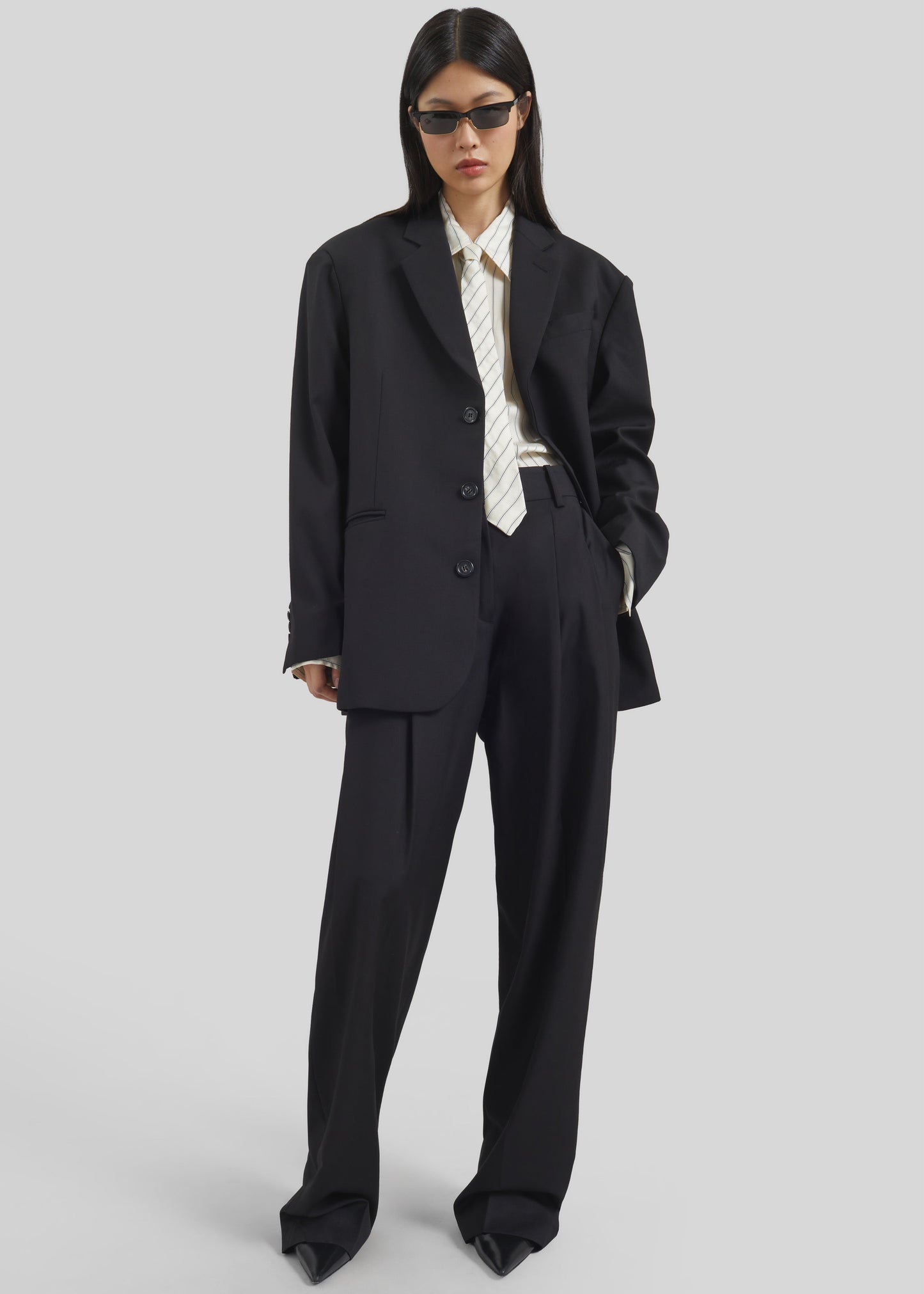 Gelso Pleated Trousers - Black
