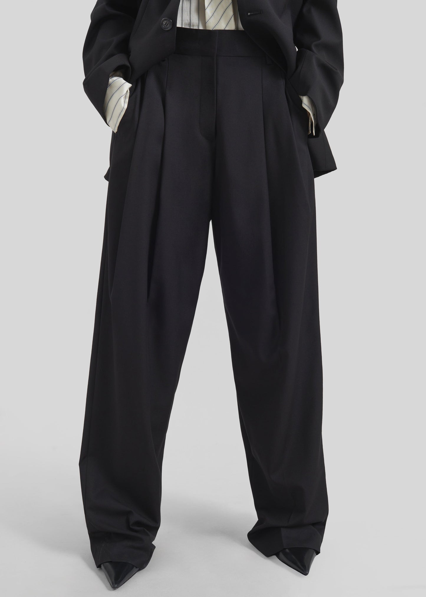 Gelso Pleated Trousers - Black