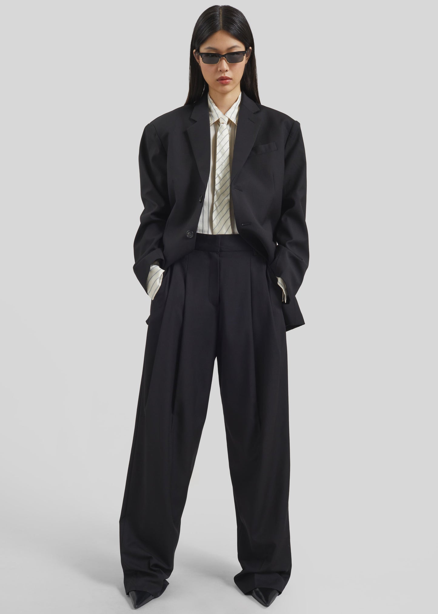 Gelso Pleated Trousers - Black