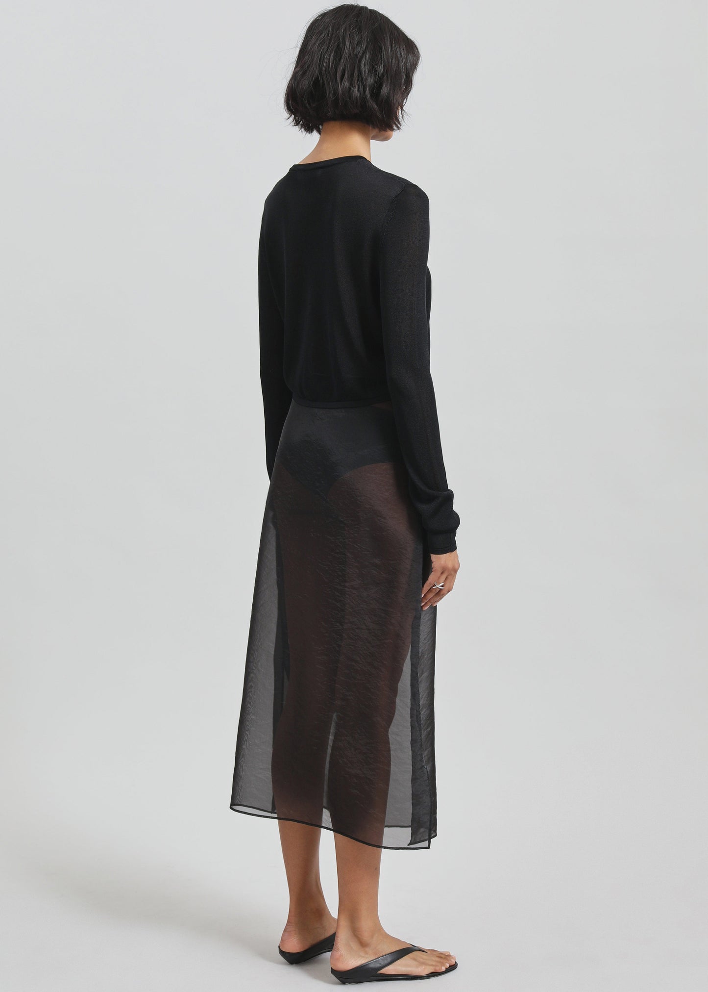 Girone Sheer Skirt - Black
