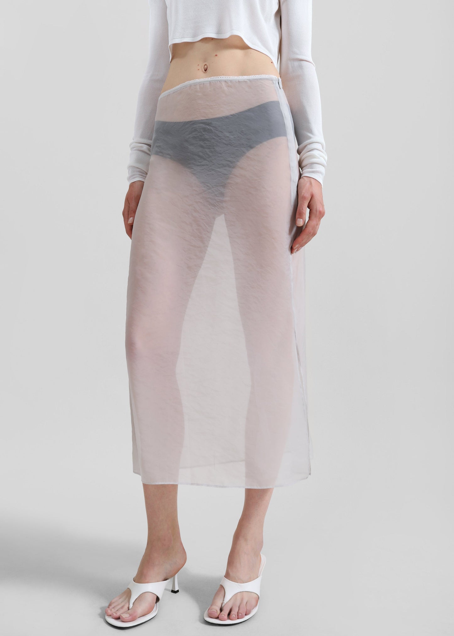 Girone Sheer Skirt - Light Grey