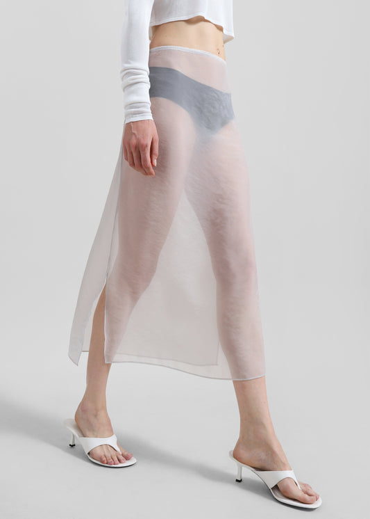 Girone Sheer Skirt - Light Grey