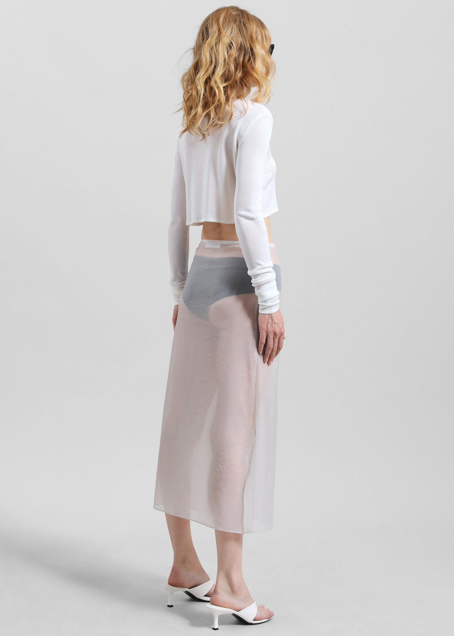 Girone Sheer Skirt - Light Grey