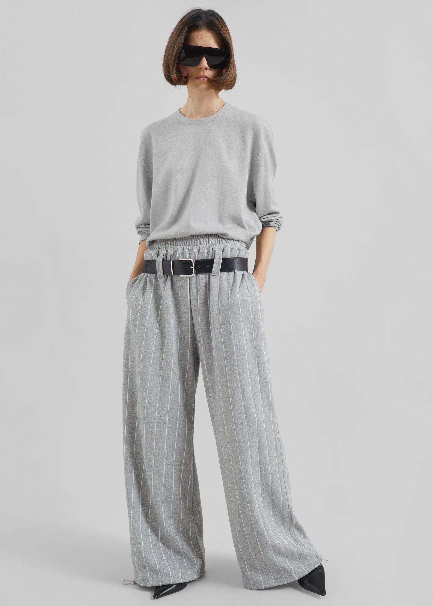Gisby Striped Joggers - Grey