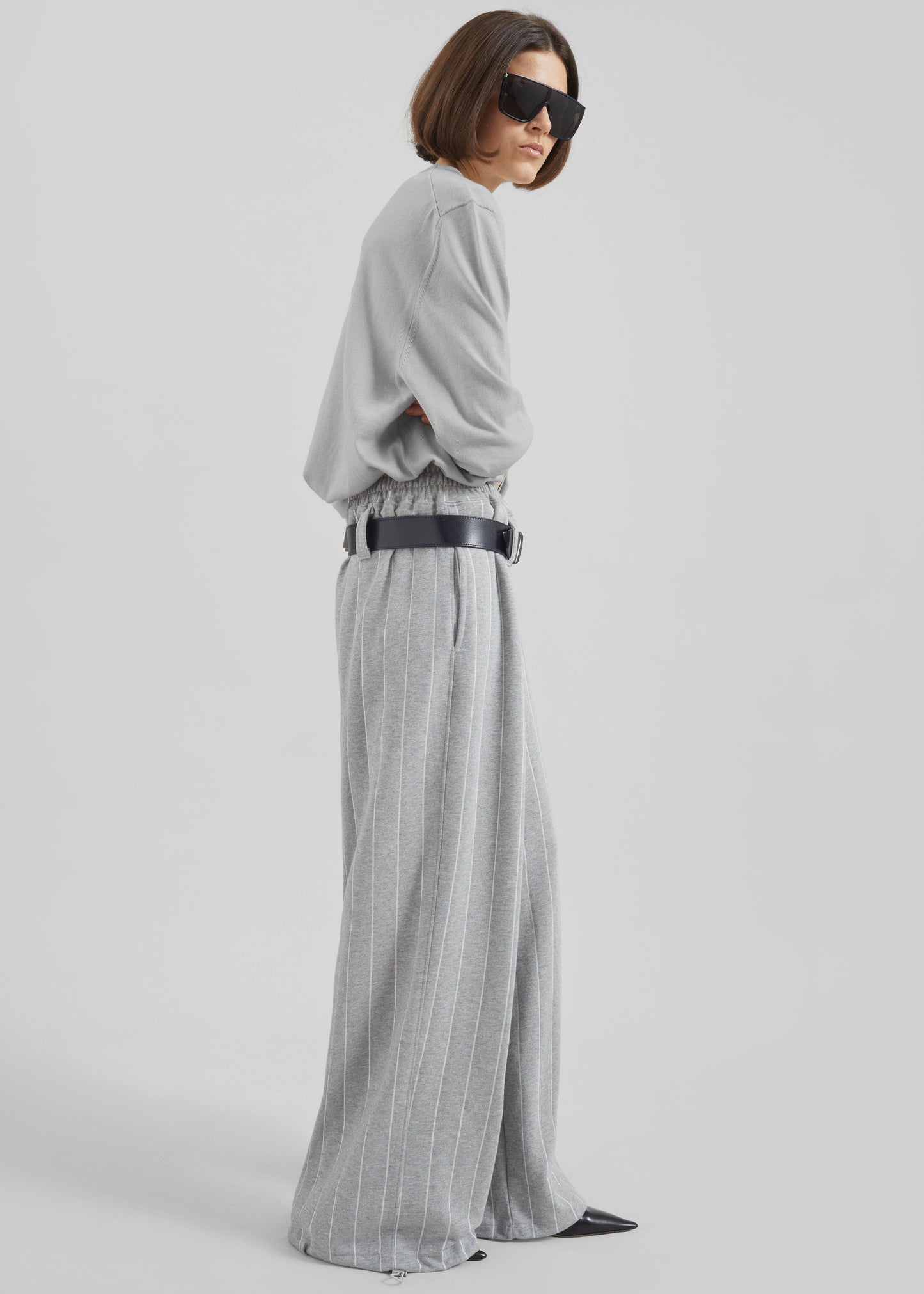 Gisby Striped Joggers - Grey
