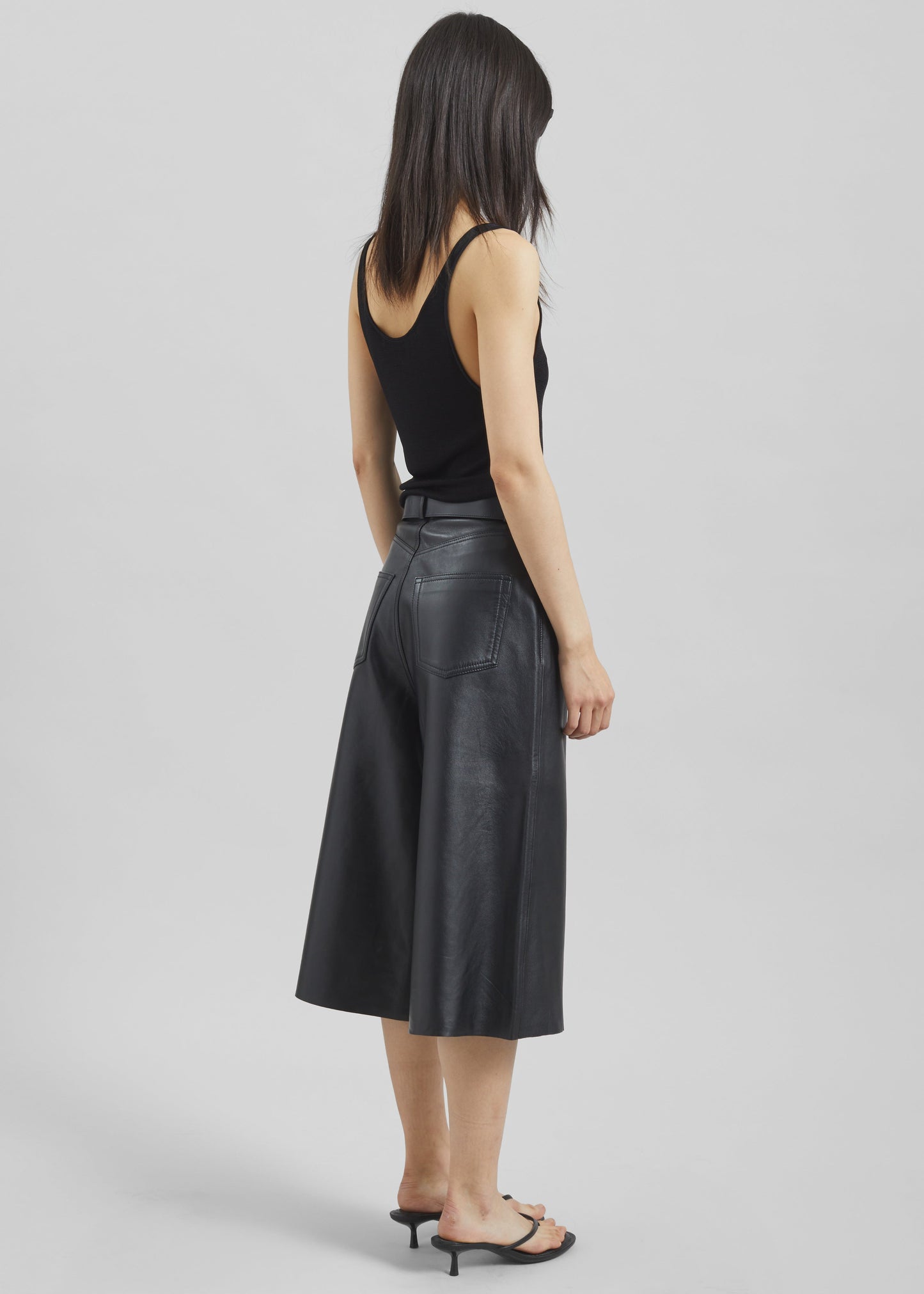 Haikure Belle Leather Shorts - Black